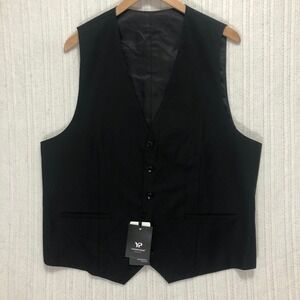 YONNEPHNNE Collection Vest Slim Fit Dress Suit‎ Waistcoat Formal Black
